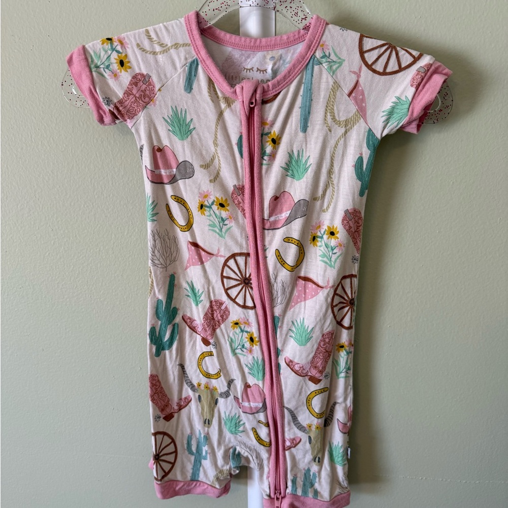 Little Sleepies Pink and Cream Western Bodysuit